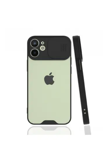  İphone 12 Mini Kılıf Platin Kamera Koruma Silikon - Ürün Rengi : Siyah