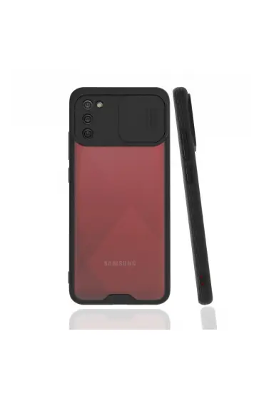  Samsung Galaxy A02s Kılıf Platin Kamera Koruma Silikon - Ürün Rengi : Siyah