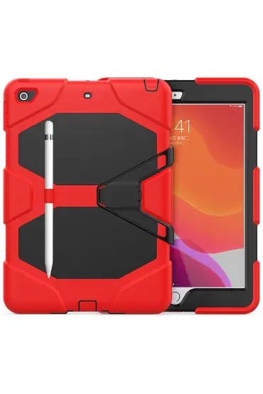  İpad 10.2 (8.nesil) Kılıf Griffin Tablet Kapak - Ürün Rengi : Kırmızı