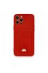  İphone 12 Pro Max Kılıf Kelvin Kartvizitli Silikon - Ürün Rengi : Kırmızı
