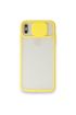  İphone Xs Kılıf Palm Buzlu Kamera Sürgülü Silikon - Ürün Rengi : Sarı