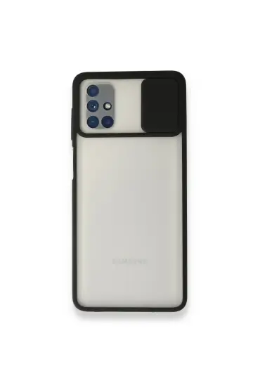  Samsung Galaxy M51 Kılıf Palm Buzlu Kamera Sürgülü Silikon - Ürün Rengi : Siyah