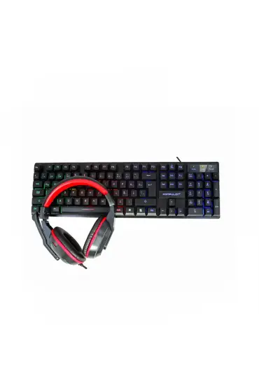  Gy102 Türkçe Q Rgb Işıklı Gaming Klavye Mouse Mousepad Oyuncu Kulaklığı 4in1 Set - Ürün Rengi : Siyah