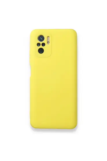  Xiaomi Redmi Note 10s Kılıf Nano İçi Kadife  Silikon - Ürün Rengi : Sarı