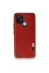  Realme C21 Kılıf Loop Deri Silikon - Ürün Rengi : Kırmızı