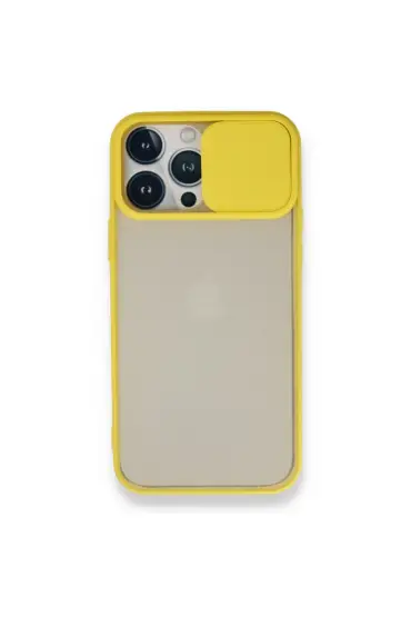  İphone 13 Pro Max Kılıf Palm Buzlu Kamera Sürgülü Silikon - Ürün Rengi : Siyah
