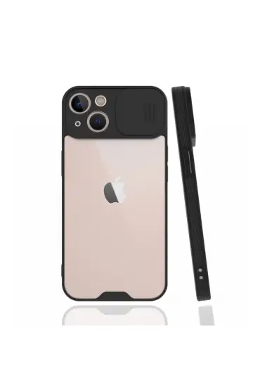  İphone 13 Mini Kılıf Platin Kamera Koruma Silikon - Ürün Rengi : Siyah