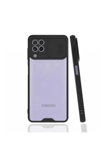  Samsung Galaxy M22 Kılıf Platin Kamera Koruma Silikon - Ürün Rengi : Lacivert