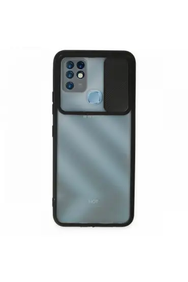  İnfinix Hot 10 Kılıf Palm Buzlu Kamera Sürgülü Silikon - Ürün Rengi : Kırmızı
