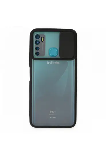  İnfinix Hot 9 Kılıf Palm Buzlu Kamera Sürgülü Silikon - Ürün Rengi : Lacivert