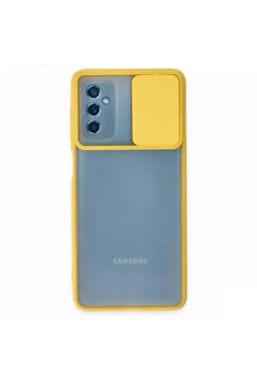  Samsung Galaxy M52 5g Kılıf Palm Buzlu Kamera Sürgülü Silikon - Ürün Rengi : Lila