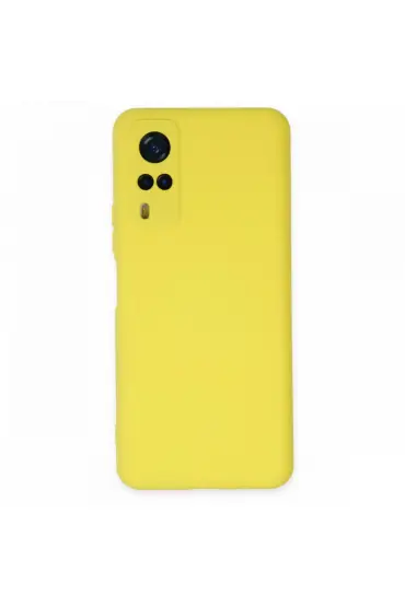  Vivo Y53s Kılıf Nano İçi Kadife  Silikon - Ürün Rengi : Sarı