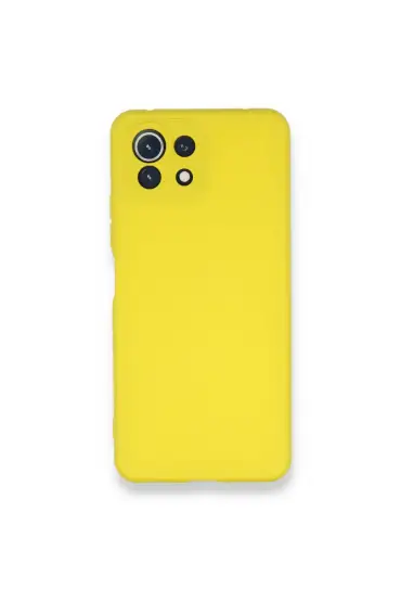  Xiaomi Mi 11 Lite Kılıf Nano İçi Kadife  Silikon - Ürün Rengi : Sarı