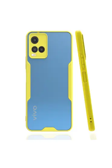  Vivo Y33s Kılıf Platin Silikon - Ürün Rengi : Sarı