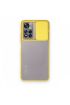  Xiaomi Poco M4 Pro 5g Kılıf Palm Buzlu Kamera Sürgülü Silikon - Ürün Rengi : Sarı