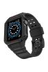  Apple Watch 44mm Kr401 Silikon Kordon - Ürün Rengi : Siyah-Kırmızı