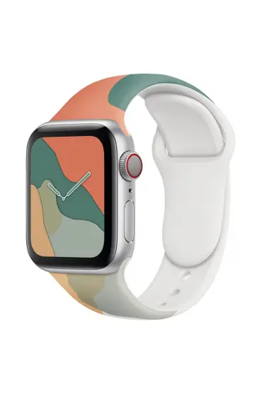  Apple Watch Ultra 49mm Kr407 Kamuflaj Silikon Kordon - Ürün Rengi : Desen 3