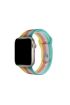  Apple Watch 40mm Gökkuşağı Org Kordon - Ürün Rengi : Bordo-Krem