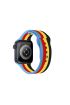  Apple Watch 44mm Gökkuşağı Org Kordon - Ürün Rengi : Bordo-Krem