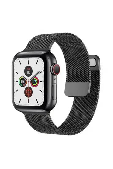  Apple Watch 40mm Metal Mıknatıslı Kordon - Ürün Rengi : Siyah-Beyaz