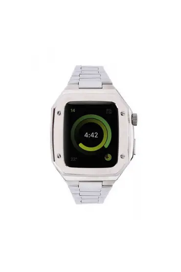  Apple Watch 44mm Metal Petek Kasalı Kordon - Ürün Rengi : Gümüş