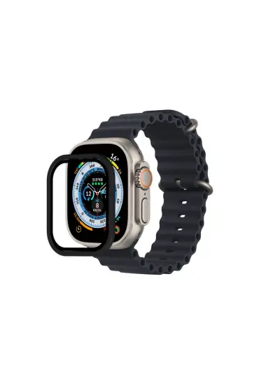  Apple Watch Ultra 49mm Alüminyum Kasa Cam Ekran Koruyucu - Ürün Rengi : Gold