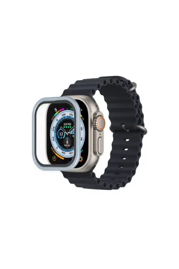  Apple Watch Ultra 49mm Alüminyum Kasa Cam Ekran Koruyucu - Ürün Rengi : Gold