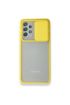  Samsung Galaxy A52 Kılıf Palm Buzlu Kamera Sürgülü Silikon - Ürün Rengi : Sarı