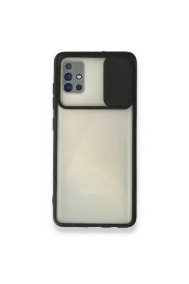  Samsung Galaxy A71 Kılıf Palm Buzlu Kamera Sürgülü Silikon - Ürün Rengi : Sarı