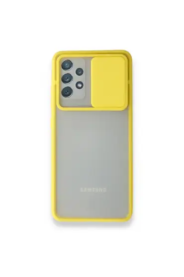  Samsung Galaxy A72 Kılıf Palm Buzlu Kamera Sürgülü Silikon - Ürün Rengi : Pembe