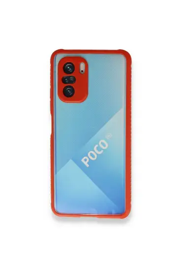  Xiaomi Poco F3 Kılıf Miami Şeffaf Silikon - Ürün Rengi : Lacivert