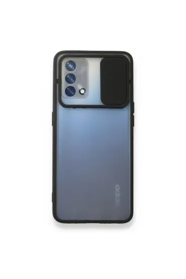 Oppo A74 4g Kılıf Palm Buzlu Kamera Sürgülü Silikon - Ürün Rengi : Siyah