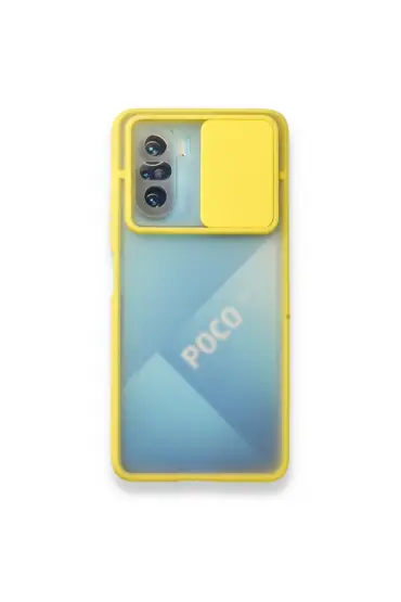  Xiaomi Mi 11i Kılıf Palm Buzlu Kamera Sürgülü Silikon - Ürün Rengi : Sarı