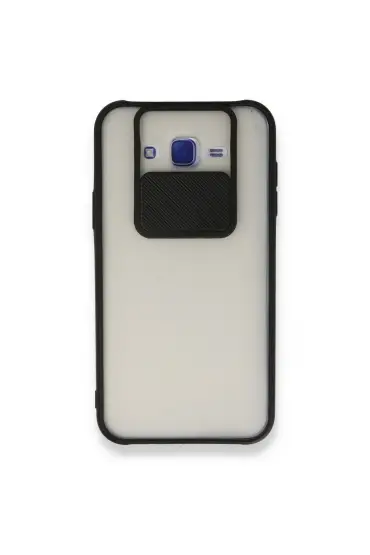  Samsung Galaxy J7 Kılıf Palm Buzlu Kamera Sürgülü Silikon - Ürün Rengi : Siyah