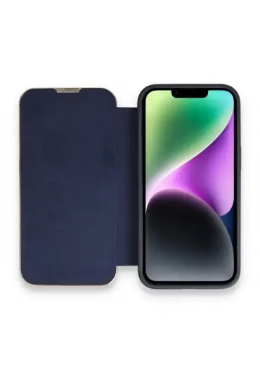  İphone 14 Pro Kılıf Dolpin Kapaklı - Ürün Rengi : Koyu Yeşil