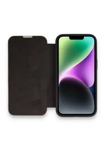  İphone 14 Pro Max Kılıf Dolpin Kapaklı - Ürün Rengi : Derin Mor