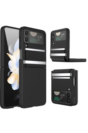  Samsung Galaxy Z Flip 3 Kılıf Belt Flip Kapak - Ürün Rengi : Siyah