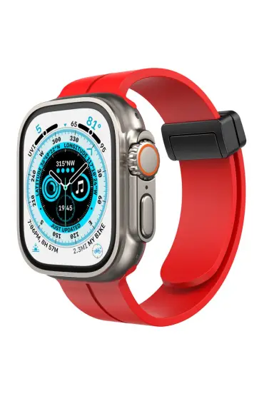  Apple Watch 40mm Kr412 Elegance Stylısh Kordon - Ürün Rengi : Kırmızı