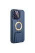  İphone 14 Pro Kılıf Merkür Magneticsafe Standlı Kapak - Ürün Rengi : Lacivert