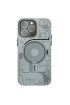  İphone 12 Pro Max Kılıf Mekanik Magsafe Kapak - Ürün Rengi : Füme - 1