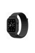  Apple Watch 38mm Hasırlı Cırtcırtlı Kasalı Kordon - Ürün Rengi : Siyah