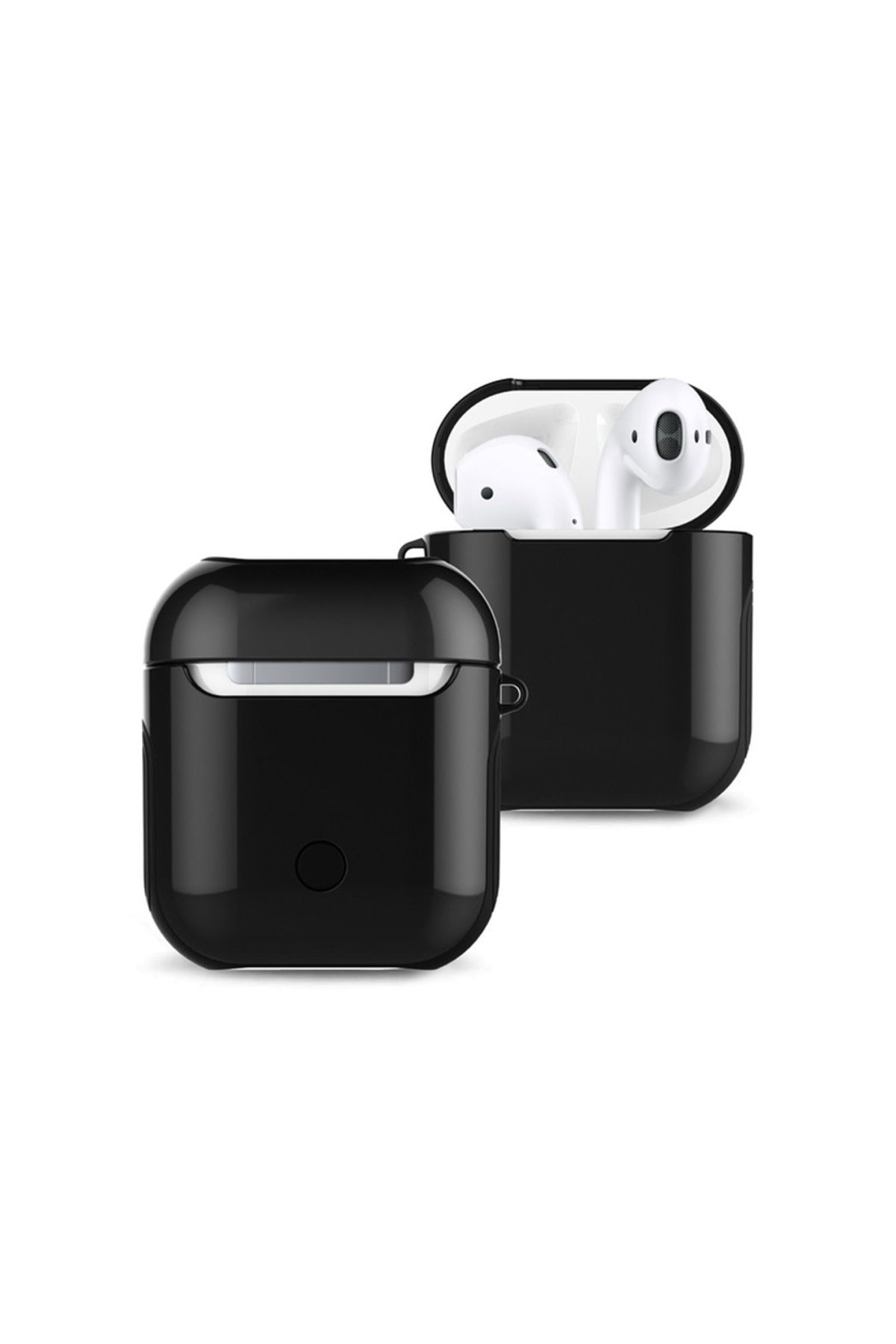 Airpods 2 (2.nesil) 3in1 Kılıf - Ürün Rengi : Lacivert-Kırmızı