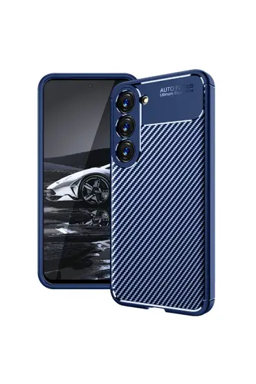  Samsung Galaxy S23 Plus Kılıf Focus Karbon Silikon - Ürün Rengi : Lacivert