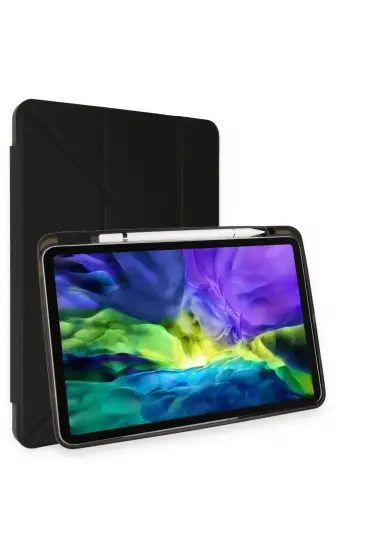  İpad Air 3 10.5 Kılıf Kalemlikli Hugo Tablet Kılıfı - Ürün Rengi : Siyah