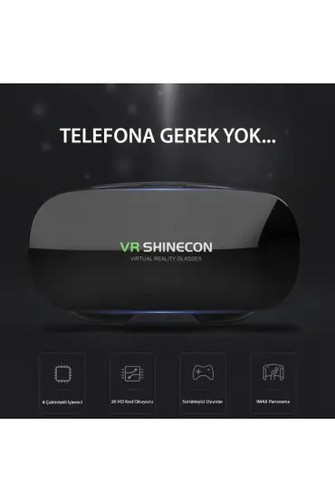  Shinecon Sc-aı05 3d Sanal Gerçeklik Gözlüğü - Ürün Rengi : Siyah