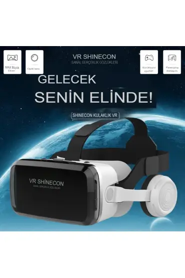  Shinecon Sc-g04bs 3d Sanal Gerçeklik Gözlüğü - Ürün Rengi : Beyaz