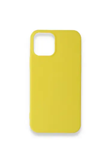  İphone 12 Kılıf First Silikon - Ürün Rengi : Sarı