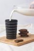 Akrilik Siyah Tekli Kısa Bardak & Su Meşrubat Kahve Yanı Bardağı 400 ml ( Cam Değildir )