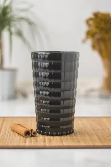 Akrilik Siyah Tekli Uzun Bardak & Su Meşrubat Bardağı 750 ml ( Büyük Boy & Cam Değildir )