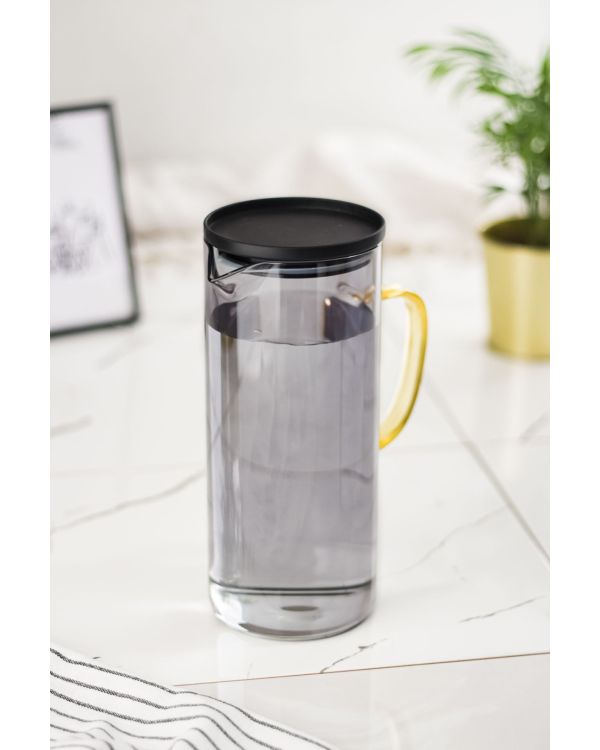 Dark Blue  Borosilikat Isıya Dayanıklı Cam Sürahi 1500 ML